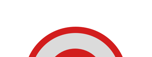 Decorative graphic semicircle